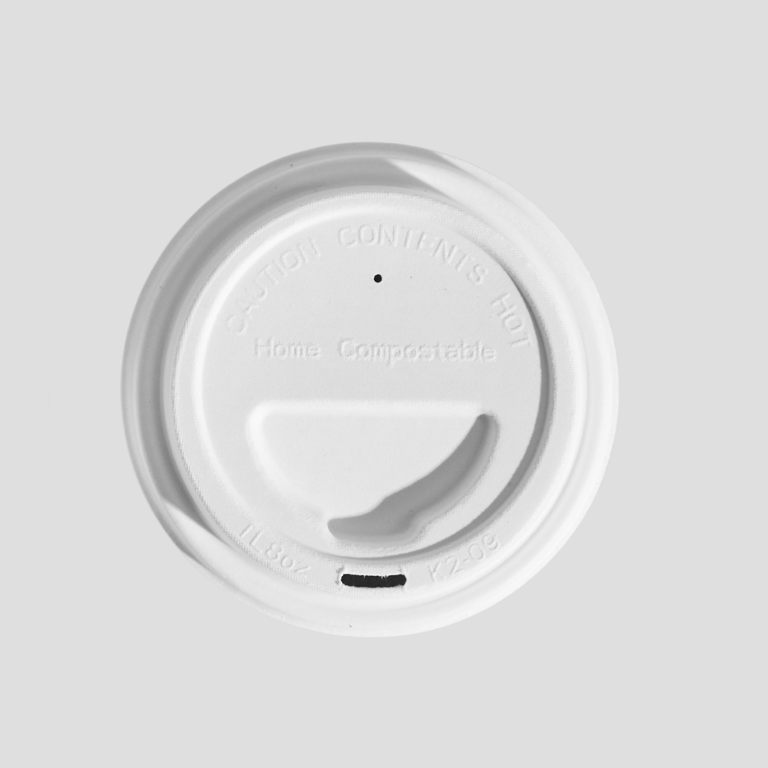 Sugarcane Hot Cup Lid - 80mm