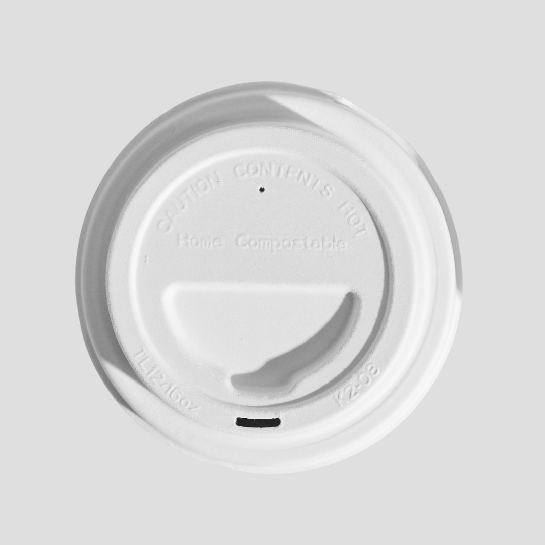 Sugarcane Hot Cup Lid - 90mm