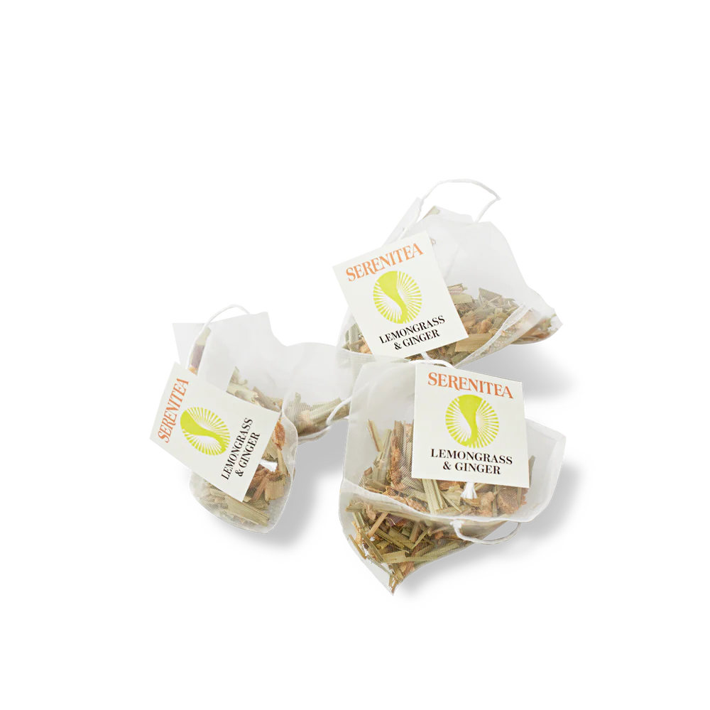 Serenitea Organic Lemongrass & Ginger Pyramid Bidegradable/Compostable Tea Bags Carton: 6 x 50