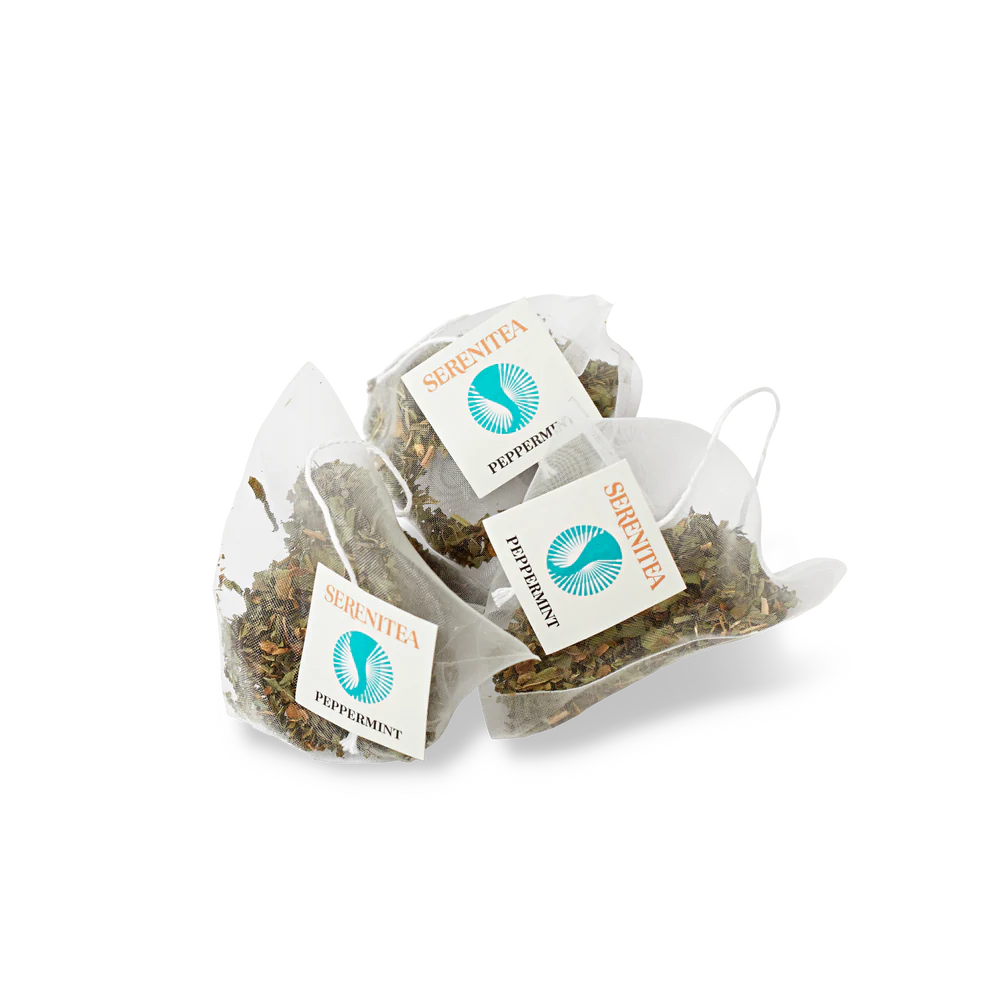 Serenitea Organic Peppermint Pyramid Biodegradable/Compostable Tea Bags Carton: 6 x 50