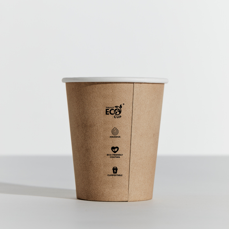 Kraft Print UNI Truly Eco Single Wall Hot Cup ( 90mm) - 8oz