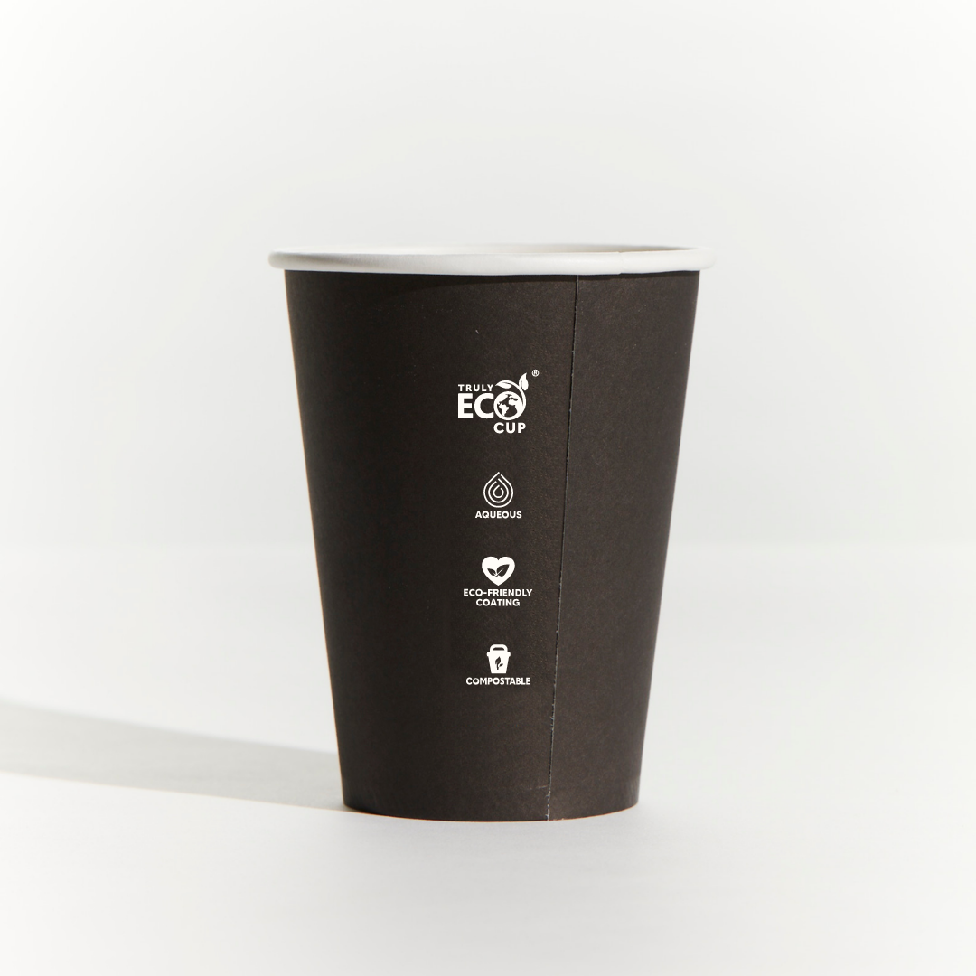 Black Truly Eco Single Wall Hot Cup - 12oz