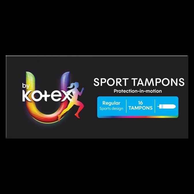 U by Kotex® Sport Regular Tampons - Carton: 2 Packs