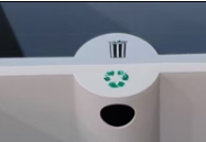 Dual Stream Waste Rectangular Bin - 2x7L Compartments Carton: 4 Bins