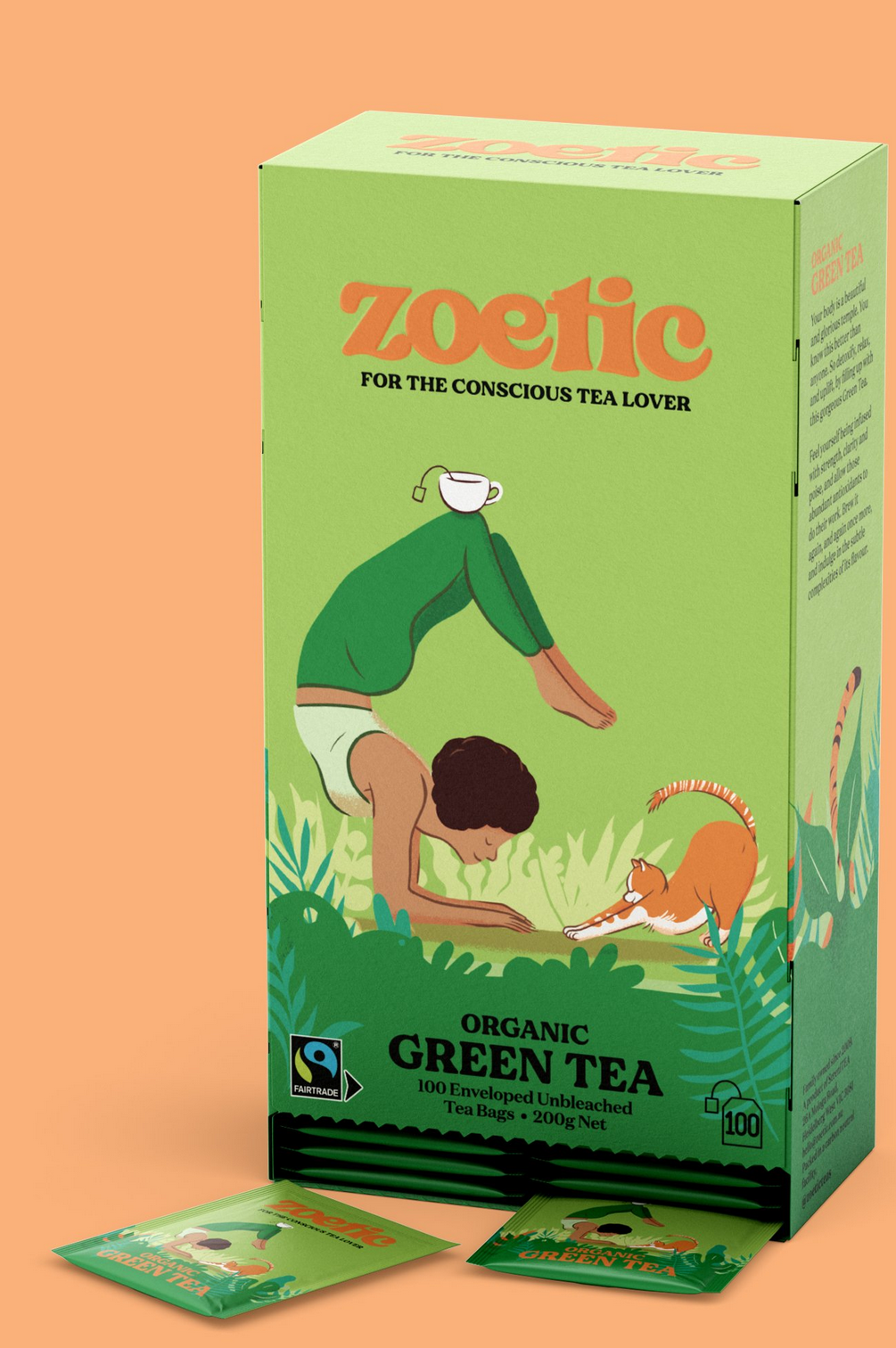 Zoetic Green Tea Enveloped Tea Bags