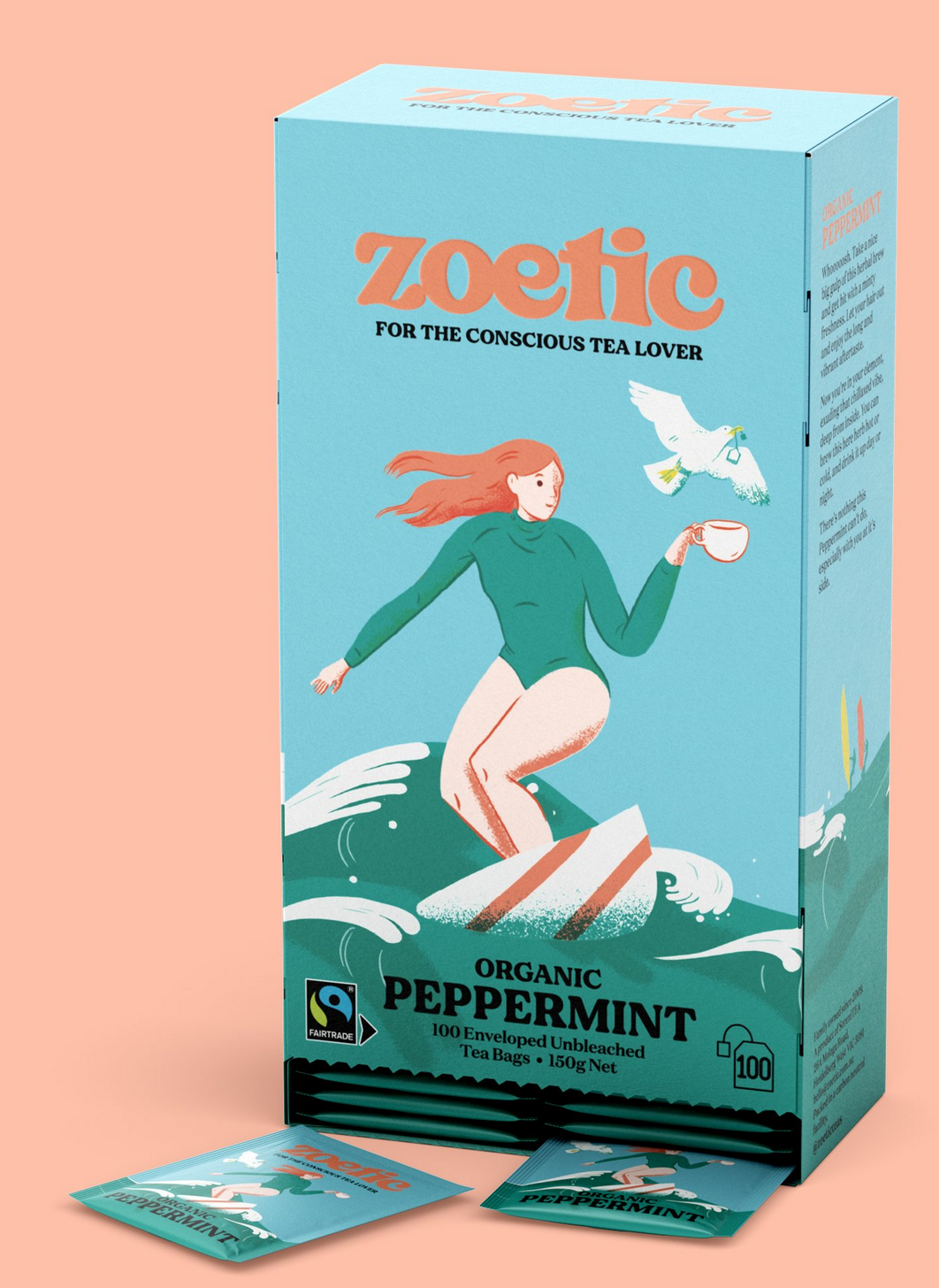 Zoetic Peppermint Enveloped Tea Bags