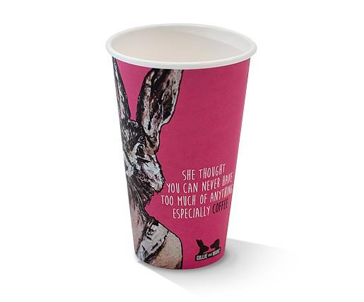 Art Print PLA Coated Single Wall Hot Cup - 16oz