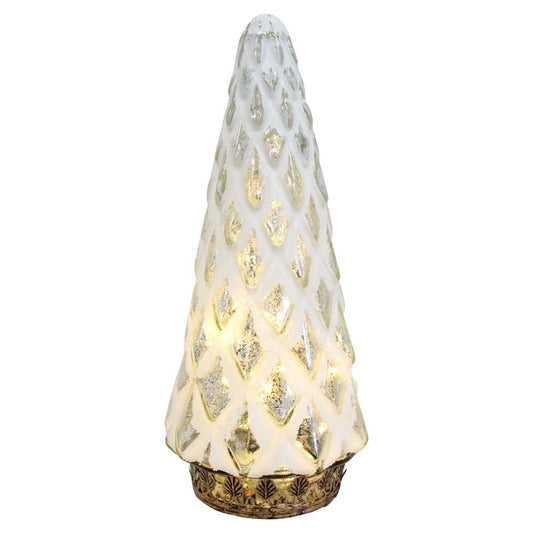 LED Lantern Pine Tree - White