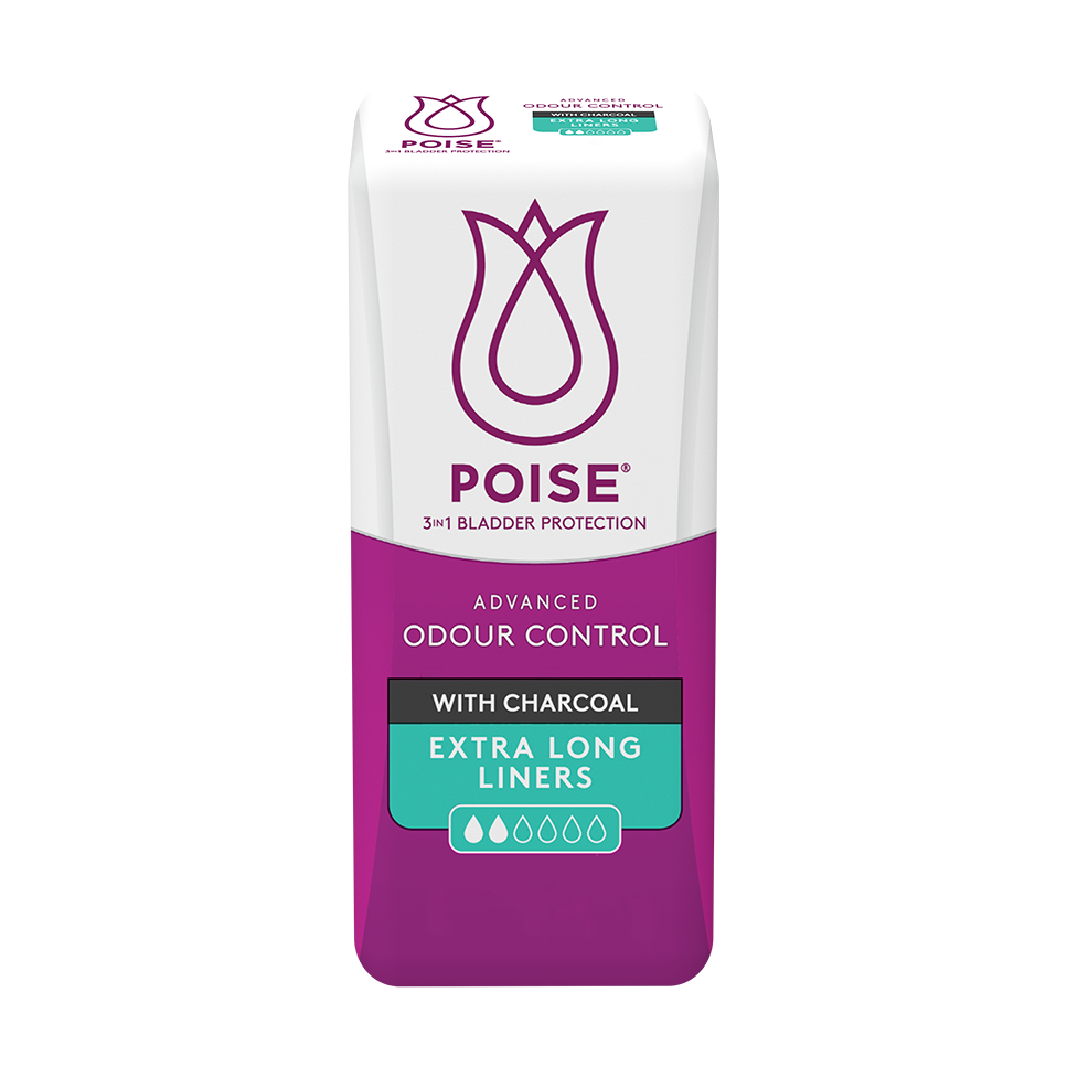 POISE® Charcoal Extra Long Liner