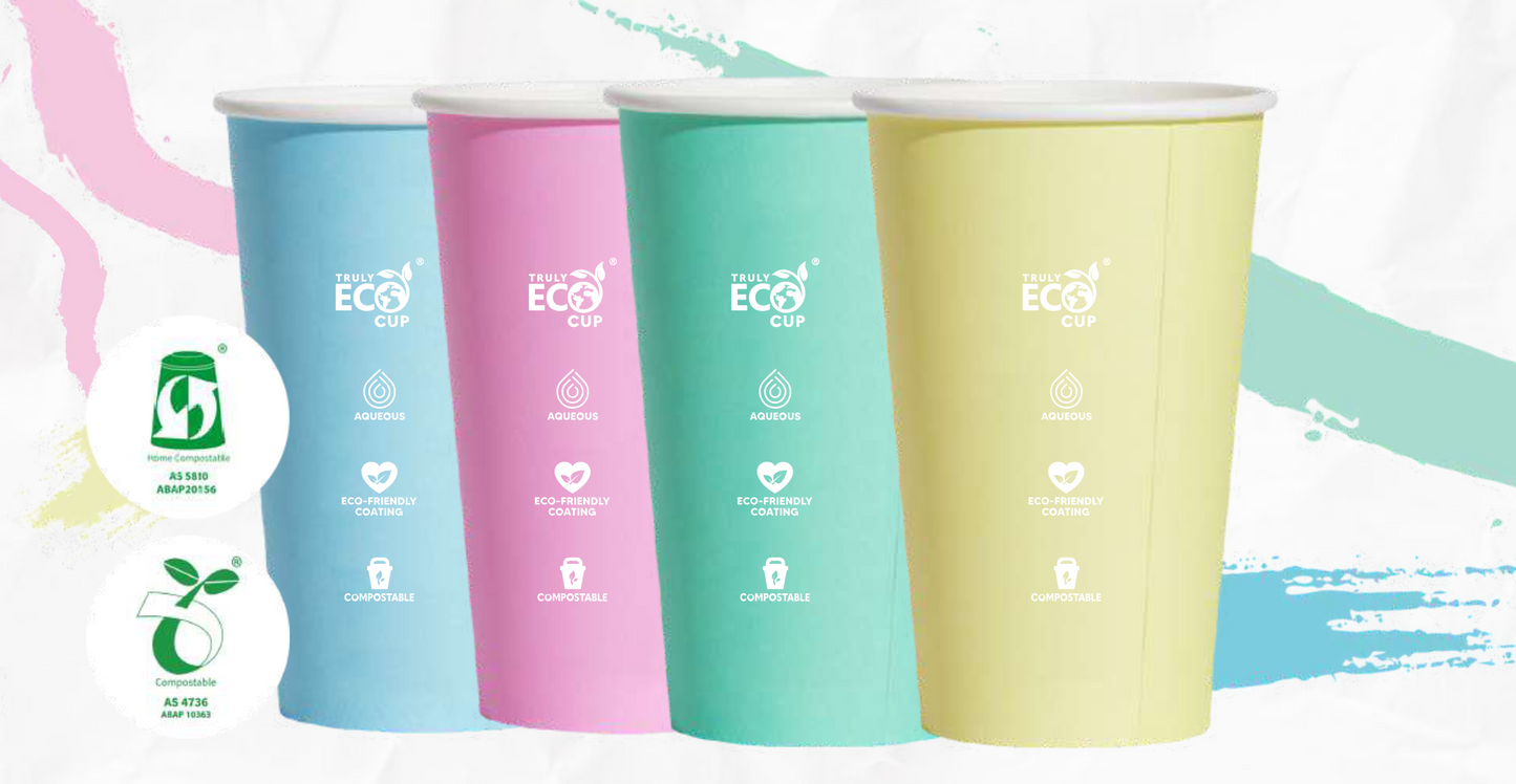 Pastel Truly Eco Single Wall Hot Cup - 4oz