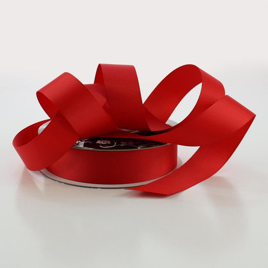 Grosgrain Ribbon 25mm x 25m - Red