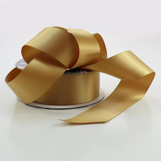 Satin Ribbon Double Sided 38mm x 30m - Gold