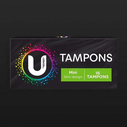 U by Kotex® Mini Tampons-  Carton: 12 x 16 Pack