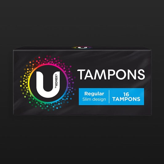 U By Kotex® Regular Tampons - Carton 12 x 16packs