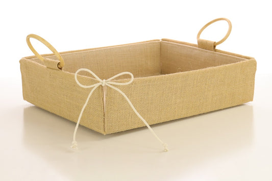 Hamper Tray Jute with Handles- Large