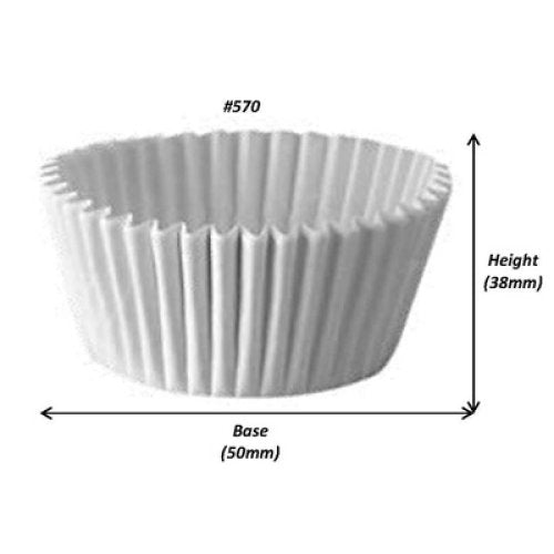 Muffin Pan Liners White - #570