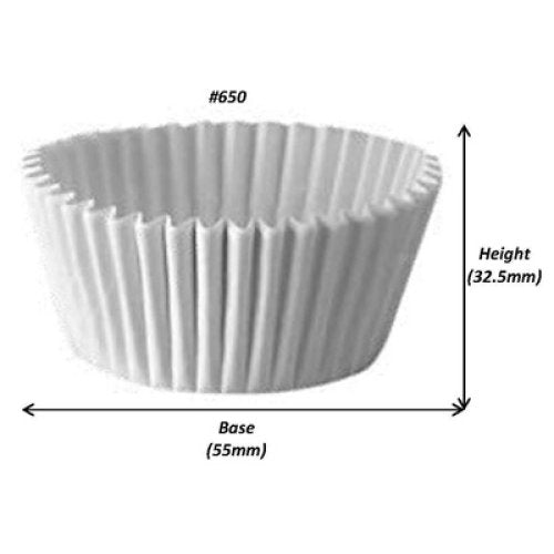 Muffin Pan Liners White - #650
