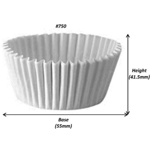 Muffin Pan Liners White - #750