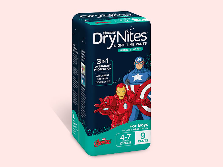 DryNites Night Time Pants - BOY 17-30kg (4-7 years) Carton: 27