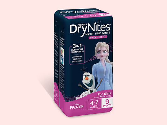 DryNites Night TIme Pants - GIRL 17-30kg ( 4-7 Years) Carton: 27