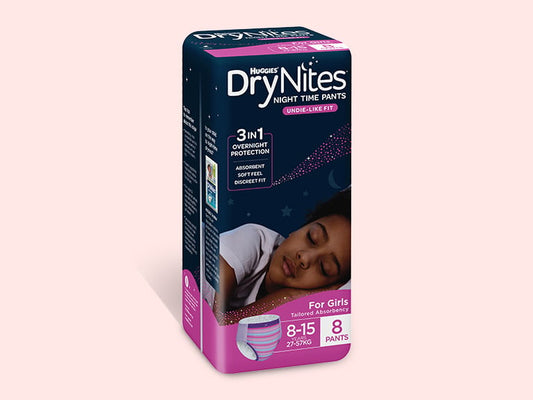 DryNites Night Time Pants - GIRL 27-57kg ( 8-15 years) Carton: 24