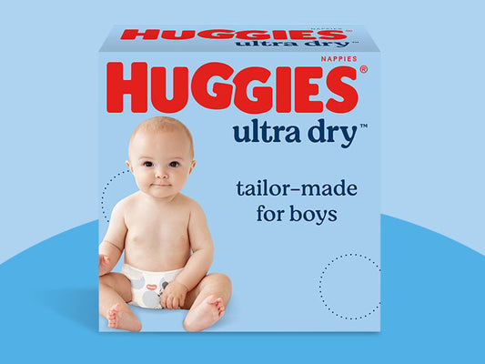 Huggies Ultra Dry Nappies - BOY 16+kg ( JUNIOR) Carton: 90 Nappies