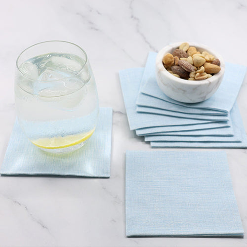 Bionap Napkin Extra Soft 20x20 Sofia Blue Sky Compostable Carton: 2,560