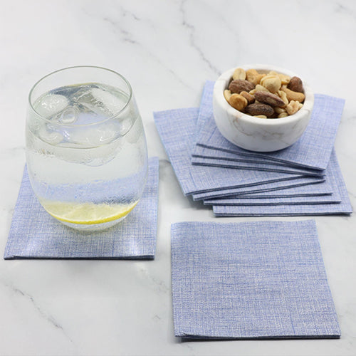 Bionap Napkin Extra Soft 20x20 Sofia Blue Compostable Carton: 2,560