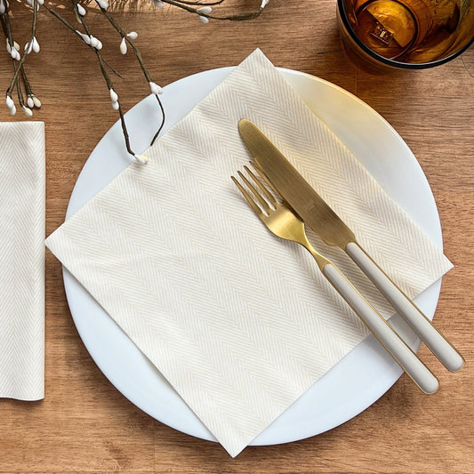 Bionap Napkin Extra Soft 40x40 Jute Champagne Compostable Carton: 800