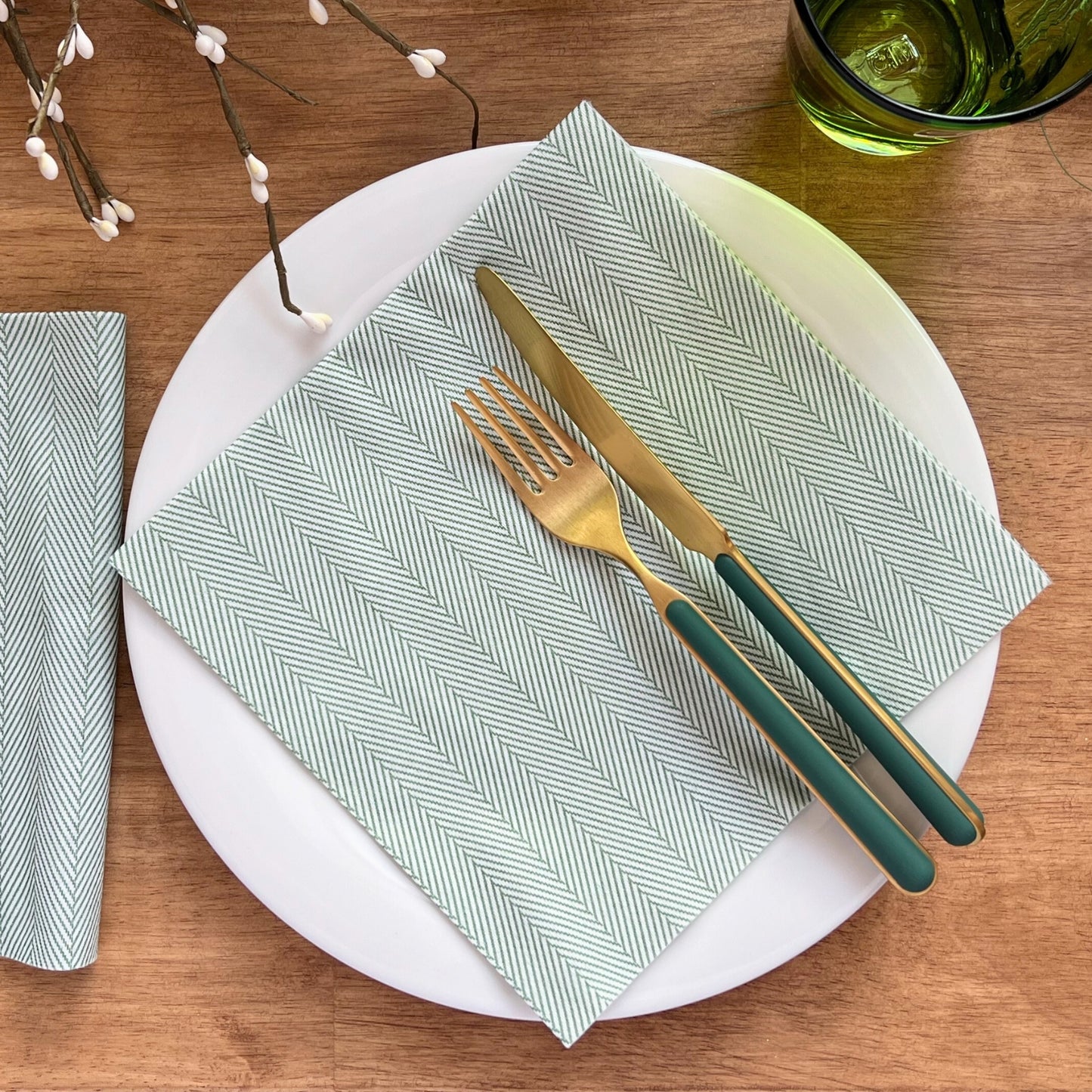 Bionap Napkin Extra Soft 40x40 Jute Green Compostable Carton: 800
