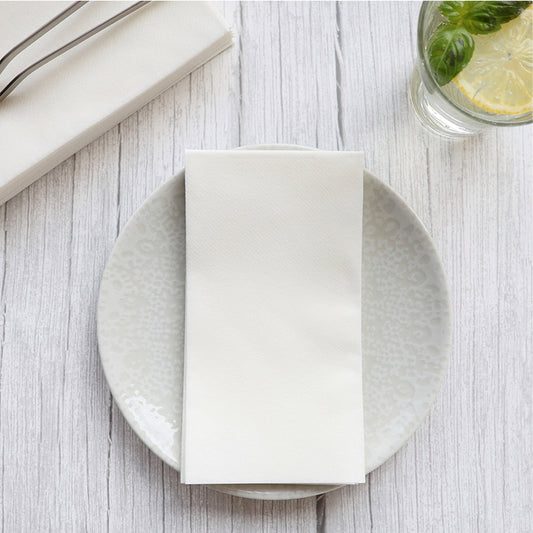 Bionap Napkin Airlaid 40x40 GT White Compostable Carton: 800