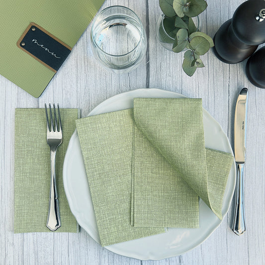 Bionap Napkin Airlaid 40x40 GT Fabric Green Compostable Carton: 800