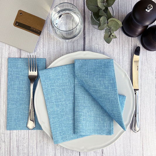 Bionap Napkin Airlaid 40x40 GT Fabric Blue Navy Compostable Carton: 800