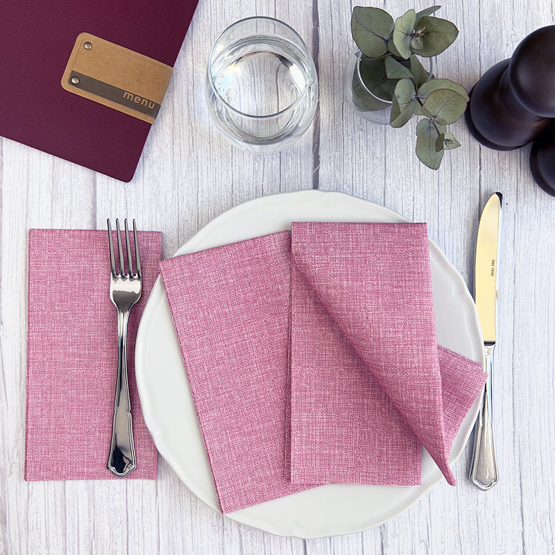 Bionap Napkin Airlaid 40x40 GT Fabric Bordeaux Compostable Carton: 800