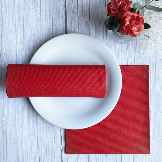 Bionap Napkin Airlaid 40x40 Color Red Compostable Carton: 800