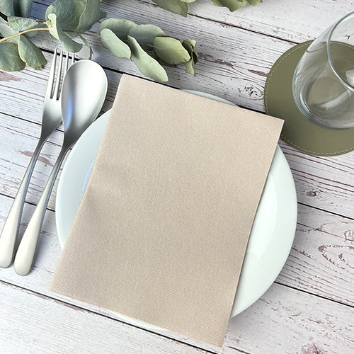 Bionap Napkin Airlaid 30x40 Colour Soft Sand Compostable Carton: 1,200