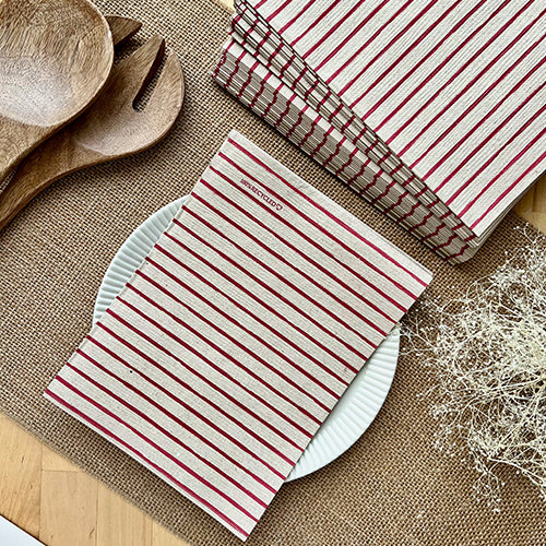 Bionap Napkin 100% Recycled 30x40 Nina Bordeaux Recyclable Carton: 1,200