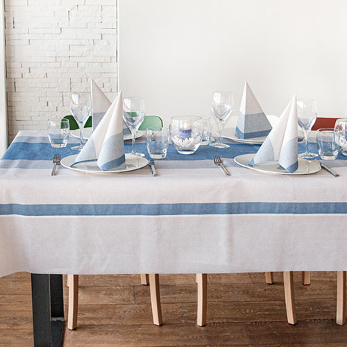 Bionap Tablecloth Airlaid 140x240 Stoff Blue Compostable Carton: 20