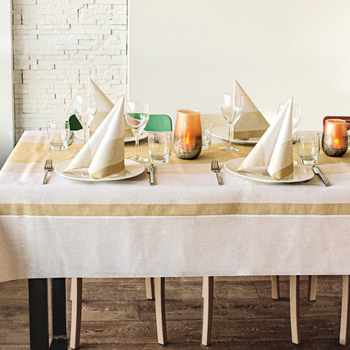 Bionap Tablecloth Airlaid 140x240 Stoff Gold Compostable Carton: 20