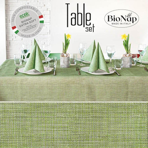 Bionap Lino Green Compostable Table Set
