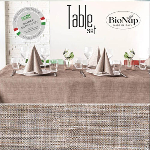 Bionap Lino Brown Compostable Table Set