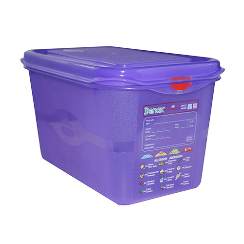 Gastronox Air-Tight Container with Lid 1/4 h150mm 4.3lt ALLERGENIC Carton: 6