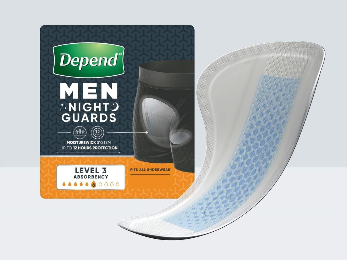 Depend® Night Defence Guards for Men Level 3 - Carton: 2 Packs