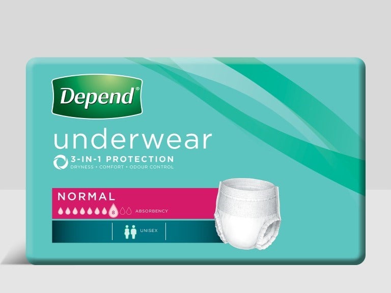 Depend® Unisex Underwear Normal Small/Medium - Carton: 4 Packs