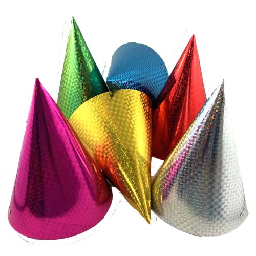 Cone Hats - Lazer Assorted Colours