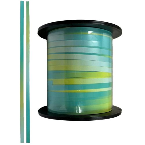 Curling Ribbon 225m - Ombre Satin Greens