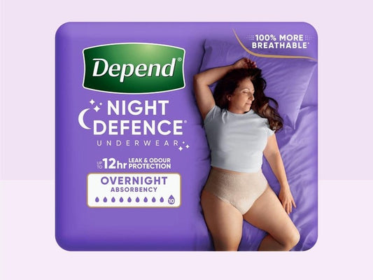Depend® Night Defence Underwear for Women Large - Carton: 3 Packs