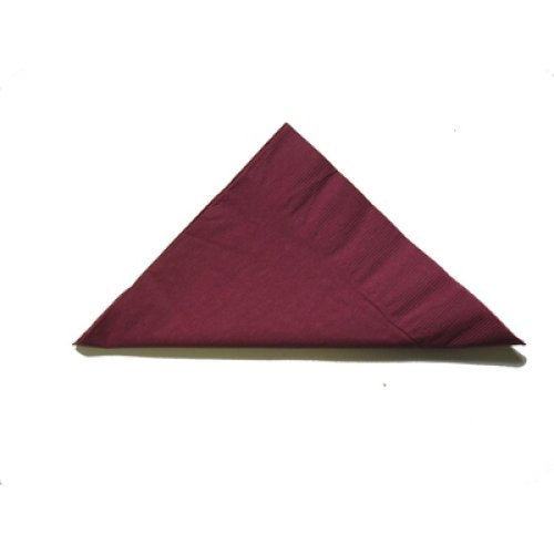 Burgundy Dinner Napkin 2ply BULK - Carton: 1,000
