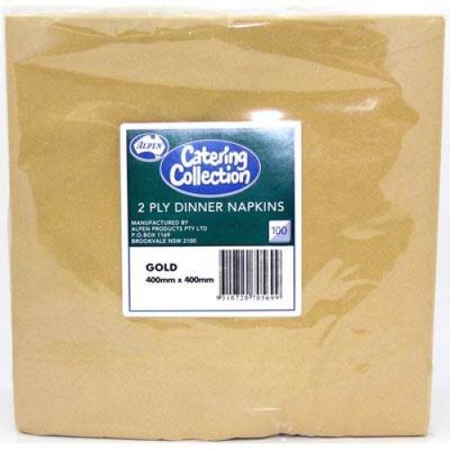 Gold Dinner Napkin 2ply BULK - Carton: 1,000