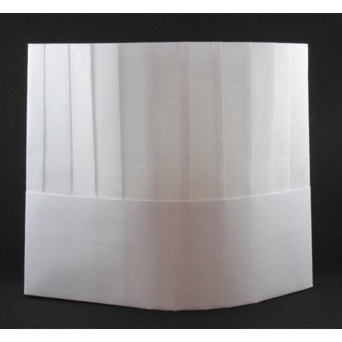 Chef Hat Viscose Vertical Pleat - 8 inch